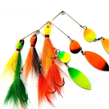 21g Willow Blades Metal Lure Top Freshwater Rotating Bass Trout Fishing In-line Spinner – Metal Jig – view 1