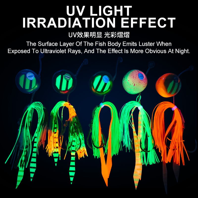CHEERY J29B Fish Lure Luminous Inchiku Slider Jig Fast Metal Jig Lure Round Head Speed Jigging Lure Fish Bait Kabura – Metal Lure – view 5