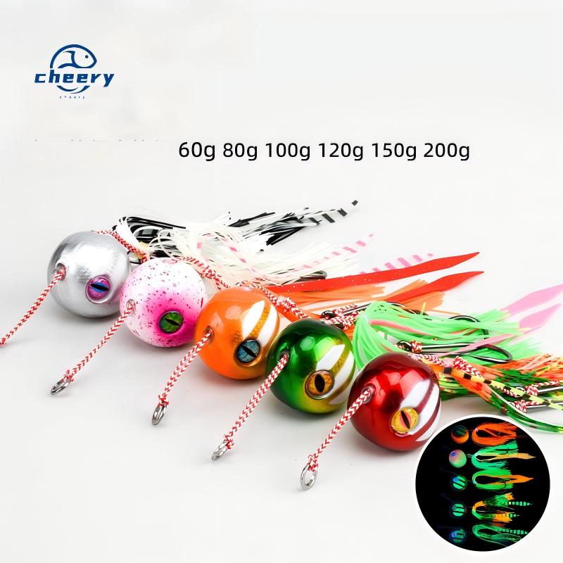 CHEERY J29B Fish Lure Luminous Inchiku Slider Jig Fast Metal Jig Lure Round Head Speed Jigging Lure Fish Bait Kabura – Metal Lure – view 1