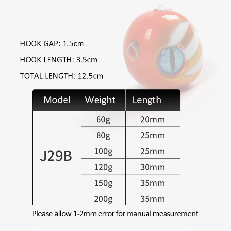 CHEERY J29B Fish Lure Luminous Inchiku Slider Jig Fast Metal Jig Lure Round Head Speed Jigging Lure Fish Bait Kabura – Metal Lure – view 2