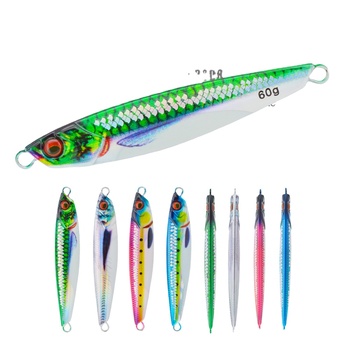 40g 60g 80g 3D Printed with Scale Slow Saltwater Fishing Jig Lure Metal Bait Major Craft-jigpara Slim – Metal Jig – view 1