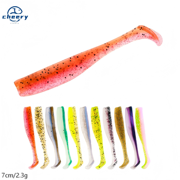 Cheery 70mm 2.3g Floating Soft Fishing Paddle Tail Lure Slim Swim Bait T Tail Soft Plastic Fishing Lure – Soft Lure – view 1