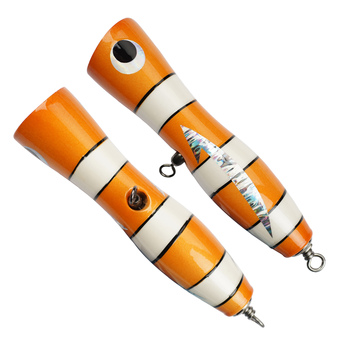 70g Hot Selling Popper Wooden Lure Red Head Fishing Hard Bait Topwater Cedar Plug – Popper – view 1