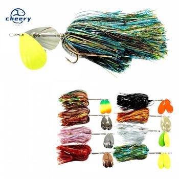 CHEERY 22CM 45g Spinner Bait Musky 45g Magnum Tinsel Brass Metal Spoon Fishing Lure Seasky – Metal Jig – view 1