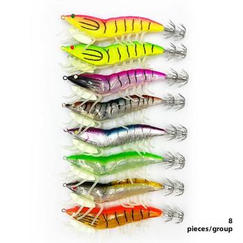 Cheery New Luminous Squid Hook Realistic Bait Shrimp Lure with Soft Feet Plastic Fishing Lure – Soft Lure – view 1