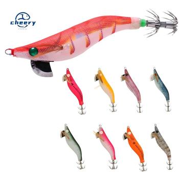 Cheery Luminous Silicone Squid Jig and Shrimp Egi Lure 65mm 79mm 93mm Artificial Hard Bait for River Fishing – Soft Lure – view 1