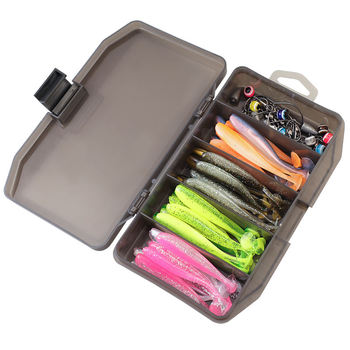 76pcs Fishing Lure With Jig Hook Set Artificial Soft Bait Plastic Bionic Swimbait Fishing Lure Group Paddle Tail Swim Baits – Soft Lure – view 1