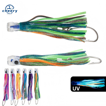 Cheery 10.5 Inches 170g HighQuality Tuna Resin Head Wahoo Fishing Trolling Lure Marlin Lure Soft Bait for Ocean Sea Boat Fishing – Soft Lure – view 1