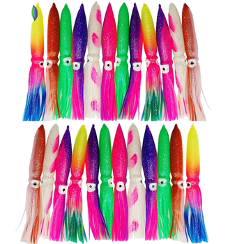 Cheery 9 Inch Artificial Soft Bait Trolling Lure Fishing Tackle for Tuna Marlin Carp & Bass PVC Octopus & Squid for River Use – Soft Lure – view 1