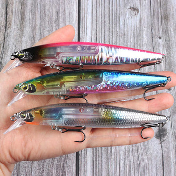 130mm 18.5g New Scales Flashing Minnow Lures Floating Jerkbait Short Tongue Plastic Fishing Fure Long Casting for Bass Trout – Minnow – view 1
