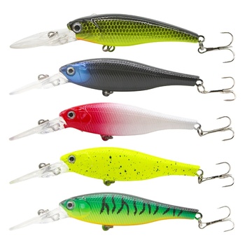 Lure Long Tongue Plate 6.5g Mini Minnow Hard Bait Plastic Fishing Bait Built-in Ring Bead Long Shot Submersible – Minnow – view 1