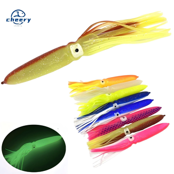 Cheery New 18cm 22cm Rubber Squid Skirts Octopus Soft Fishing Lures Tuna Sailfish Baits Mix Colors – Soft Lure – view 1
