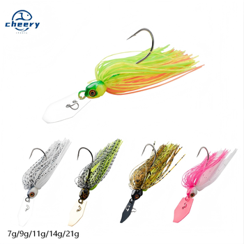 Cheery 7g-21g Chatterbait Lure Kit Bladed Jig Buzz Bait Fish Head Silicone Skirting Spinnerbait Lead for Bass Jigs Fishing – Soft Lure – view 1