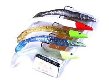 Free Shipping Lead Head Jig Fishing Soft Bait Silicone Soft Plastic Fishing Lure for Big Fish 19g 11cm – Soft Lure – view 1