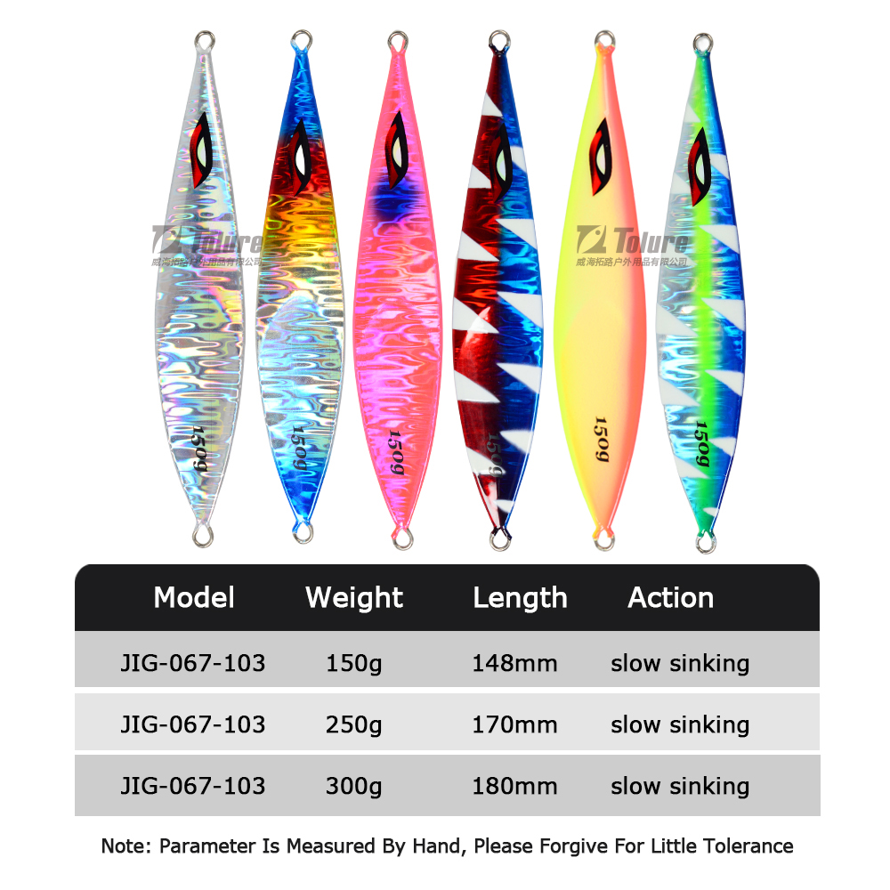 CHEERY New Slow Sinking Jigs 150g 250g 300g Slow Jigging Metal Jig Heavy Metal Lures Fishing Saltwater Fishing Lures – Metal Lure – view 2