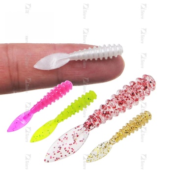3.6mm 0.4g 10pc/bag Wobblers Mini Ocean Rock Fishing Soft Lures Rubber Soft Baits Soft Worm Artificial Baits Bass Silicone Fish – Soft Lure – view 1