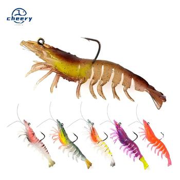 CHEERY Hot Sale Saltwater Fishing Swimbait Lifelike Soft Bait 15g Multi Jointed Luminous Soft Plastic Shrimp Lure with Hook – Soft Lure – view 1