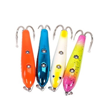 New Design 23g 48g 57g Stainless Spoon Trolling Lures with Double Hook Metal Fishing Spoon Bait for Deep Sea – Metal Jig – view 1