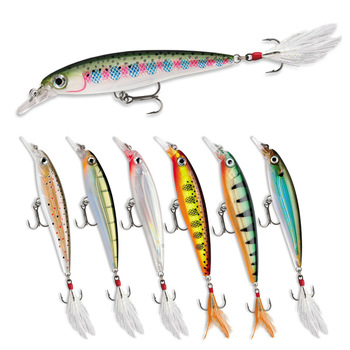 Luya Bait 95mm/13g Bait Floating Mino with a Bristle Hook, a Bionic Upturned-mouth Bait for Sea Bass Fishing – Hooks – view 1
