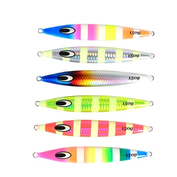 Hot Sale New Design 150g 200g 250g Luminous Bright Colors Metal Fishing Jig Lead Slow Pitch Jigging Lure Deep Sea – Metal Jig – view 1