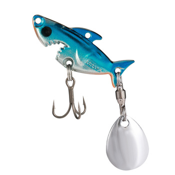 Cheery Skimming Shark Whirlwind Bait Bionic Bass Lures Big-Mouth Iron Plate Far-Cast Sequin Vib Metal False Bait for Bottom – Metal Jig – view 1