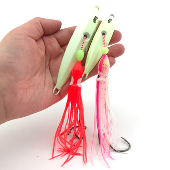 Cheery 40g-200g Saltwater Fishing Lure Artificial Bait Metal Head Skirts Octopus Slow Jig Inchiku Squid Lures for River Fishing – Metal Jig – view 1