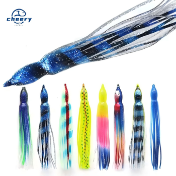 Cheery PVC Saltwater Fishing Trolling Skirts Lure 2.5in to 16in Octopus Squid Marlin Teaser Tuna Printed Different Sizes Lure – Trolling Lure – view 1
