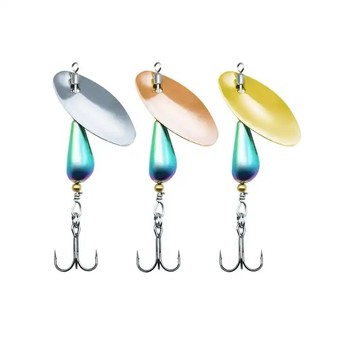Cheery New 3.5g 7g Flying Sequins Copper Spinnerbait with Origin Treble Hook Metal Jigs Fishing Lure Spoon for Sea Bass Pike – Metal Jig – view 1