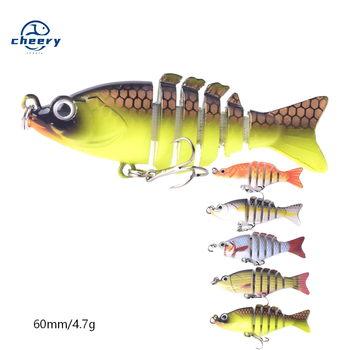 Cheery Mini 4.7g Realistic 6cm Multi-Section ABS Fish Lure Bait Broken Section Sinking Lure for Carp for Bass Bottom Fishing – Hard Lure – view 1