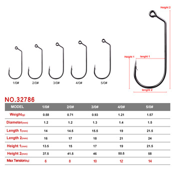 Cheery PRO BEROS Carbon Steel Jig Barbed Hooks 100pcs/Pack Single Lead Fish Hooks for Bass for Bottom Rivers Carp Octopus – Metal Jig – view 1