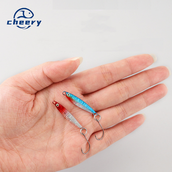 1.6g 3g 5color Micro-objects Mini Metal Bait Floating Stream Bait Horse Mouth Fish White Stripes Metal Jig Fishing Lure – Metal Jig – view 1