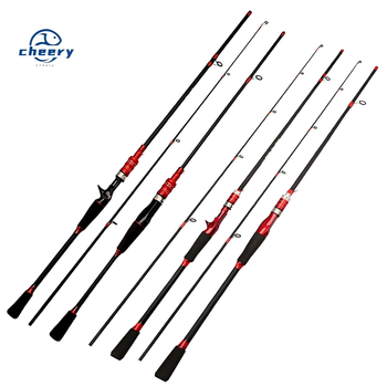 CHEERY Factory Wholesale Carbon Lure Rod Medium Adjustment Straight/Wood Gun Handle Carp Ocean Beach Full Set – Rod – view 1