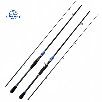 CHEERY Carbon Lure Rod Medium Hardness Medium Slow Action Straight Grip Long Casting Fishing Rod Set for Carp – Hard Lure – view 1