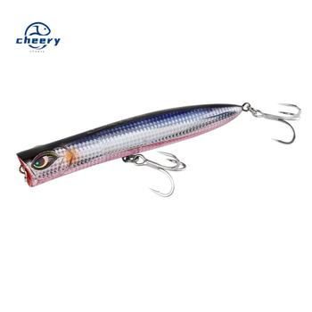 190mm 70g Saltwater Fishing Artificial Popper Bait Slim Lures Tuna Amberjack Kingfish Top Water Hard Lures – Popper – view 1