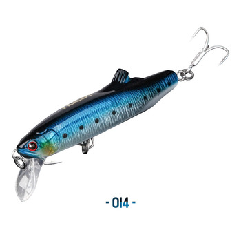 Cheery ABS Lifelike Midwater Minnow Wobbler Hard Bait for Snapper Bass Trout-Saltwater Sea Fishing Lure with Hooks – Minnow – view 1