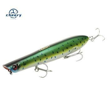 CHEERY 130mm 31g Top Water Casting Fishing Popper Lure Bass Bait, Popper Lure Saltwater Swimbait Jerkbait with More Pop for Bass – Soft Lure – view 1