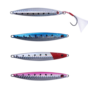Long-Cast Iron Plate Lure Bottom Fishing Single Hook Tied Shiny Wire Freshwater Carp Fishing Bait Metal Fishing Tackle – Metal Jig – view 1