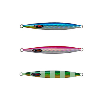 Cheery Luminous Striped Iron Plate Bottom Fishing Lure Bass Deep Sea Metal Hard Bait Wholesale – Metal Jig – view 1