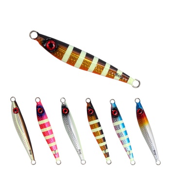 Metal Jig Bass Lure for Bottom Fishing Ocean Beach Use Glow-In-The-Dark Laser Design No Hooks – Metal Jig – view 1
