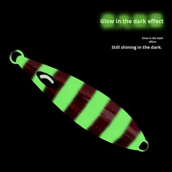 Luminous Iron Plate Lead Bass Fishing Lure 30g-350g Heavy Weight Boat Fishing Artificial Hard Bait Metal Freshwater Trolling – Metal Jig – view 1