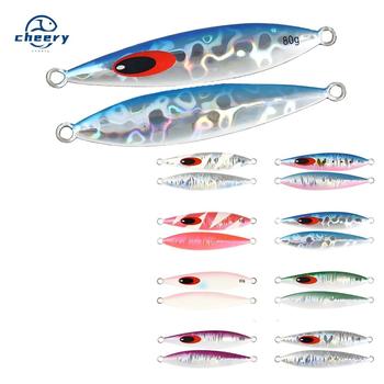 CHEERY 60g/80g/100g/150g/200g/250g/330g Saltwater Ocean Vertical Quick Dart Metal Boat UV Lead Jig Sinking Lure – Metal Jig – view 1