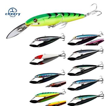 CHEERY New Arrival 130/185/225mm Steel Lip Wobbers Trolling Saltwater Artificial Sea Fishing Lures – Trolling Lure – view 1