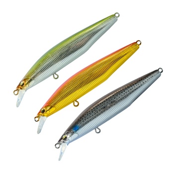 Factory Price High Quality 90mm 10g Minnow Feather Hook Printed ABS Minnow Fishing Lures for Saltwater Fish – Minnow – view 1