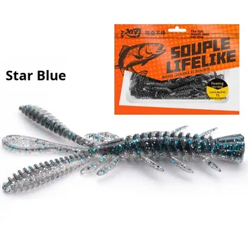 15 Pieces Floating Shrimp Lures Salt Fishy Smell Black Pit Fishing Live Bait Bionic Bass Mandarin Fish Printed Drop Fishing – Lure – view 1