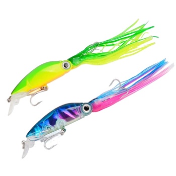 14cm/40g Plastic Live Bait Mustache Octopus & Squid Bait for Sea Fishing Long Casting with Hooks – Trolling Lure – view 1