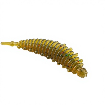 Lure Root Fishing Stainless Steel Soft Bait Caterpillar Needle Tail Straight Tail Maggot Perch Green Slight Bubble Light Fishing – Soft Lure – view 1