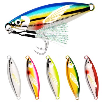 Cross-border Asymmetric Luminous UV Deep-sea Boat Fishing Iron Plate Lead Live Bait Slow Jig Long-distance Casting Hooks Lure – Metal Jig – view 1