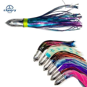 CHEERY High Quality SSLN01 Octopus Squid Skirt Stainless Steel Head Trolling Lure Saltwater Marlin Tuna Big Game Fishing Lures – Trolling Lure – view 1