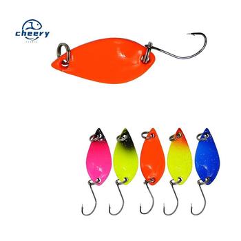 CHEERY SP214 3cm 2.6g Metal Spinner Baits Spoon Fishing Lures with Single Hook for Ocean Boat & Fly Fishing – Metal Jig – view 1