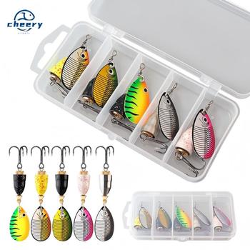 CHEERY 10g Spoon Spinner Fishing Lure Metal Inline Spinning Bait Blade Spoon Lure with Treble Hook for Bass – Metal Jig – view 1